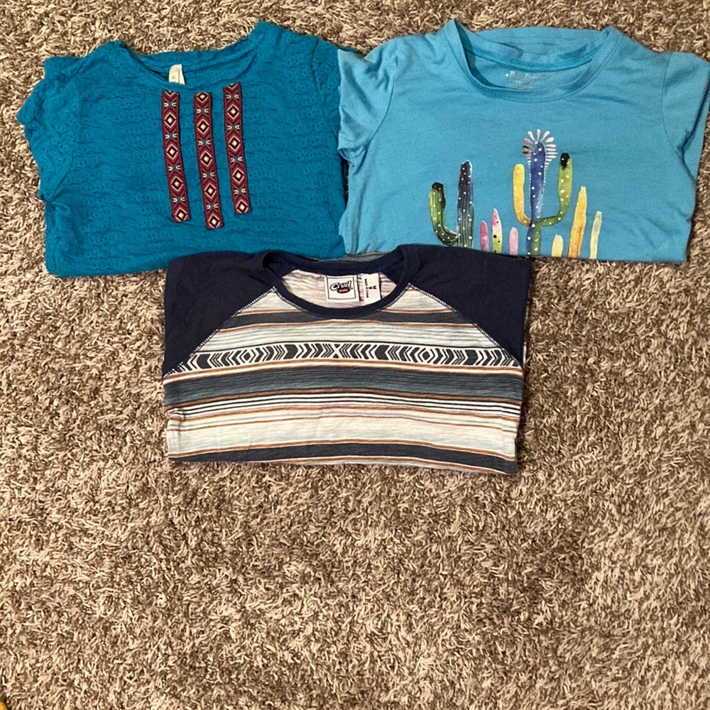 Three girls medium western Roper and Cruel Girl like EUC blue turquoise